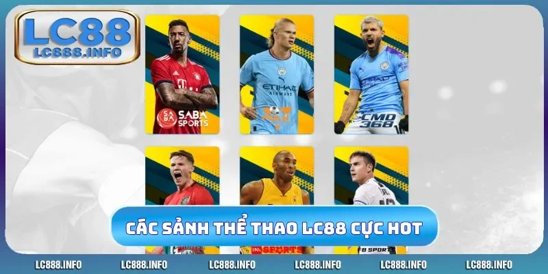 Các sảnh thể thao LC88 cực hot cho người mới