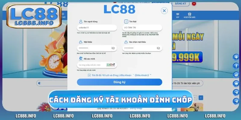 ách đăng ký tài khoản đỉnh của chóp