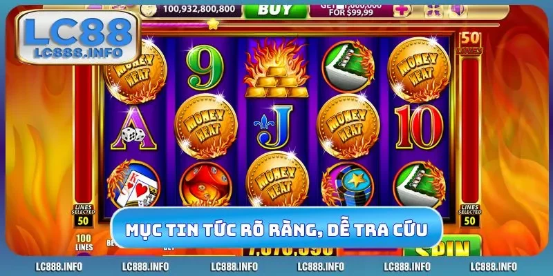 Mục tin tức rõ ràng, dễ tra cứu